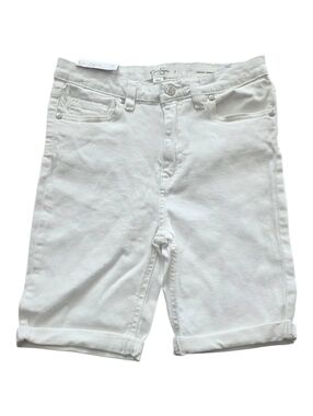 Jessica Simpson White Denim Cherish Bermuda Shorts Teen Girls 14 NWT